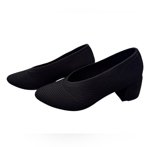 Eileen Fisher Black Gabby Stretch Knit Pump Heel Shoe Sz 6.5 - Picture 4 of 10